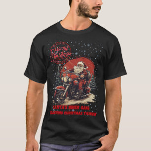 Camiseta T-Shirt Santas Biker Gang Feliz Natal
