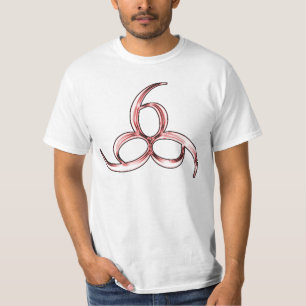 Camiseta T-shirt satânico de 666 esboços (VERMELHO)