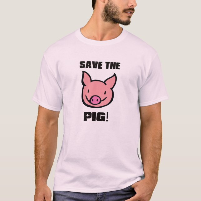 Camiseta T-shirt SAVE THE PIG (Frente)