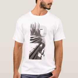 Camiseta T-shirt Sci-Fi que atravessa a frente do Universo