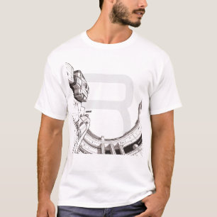 Camiseta T-shirt Sci-Fi que atravessa a frente do Universo 