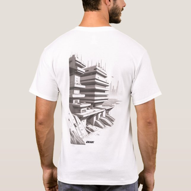 Camiseta T-shirt Sci-Fi que atravessa o Universo 02 E (Verso)