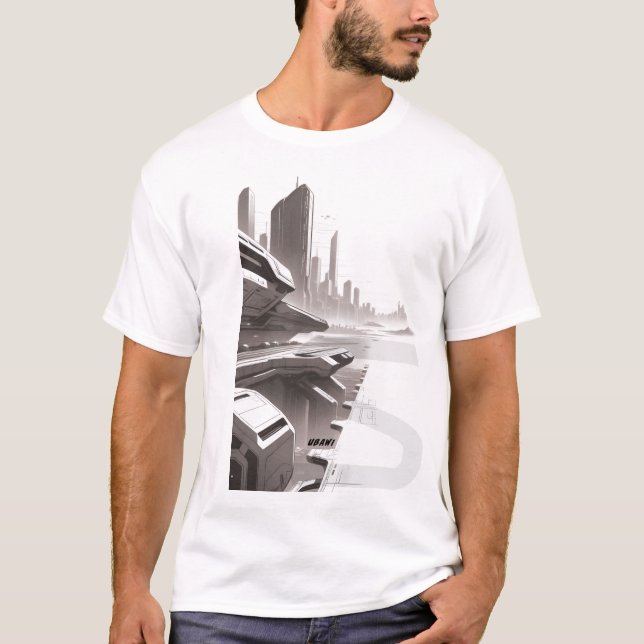 Camiseta T-shirt Sci-Fi que atravessa o Universo 02 H (Frente)