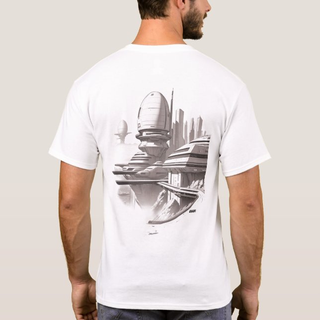 Camiseta T-shirt Sci-Fi que atravessa o Universo 03 A Back (Verso)