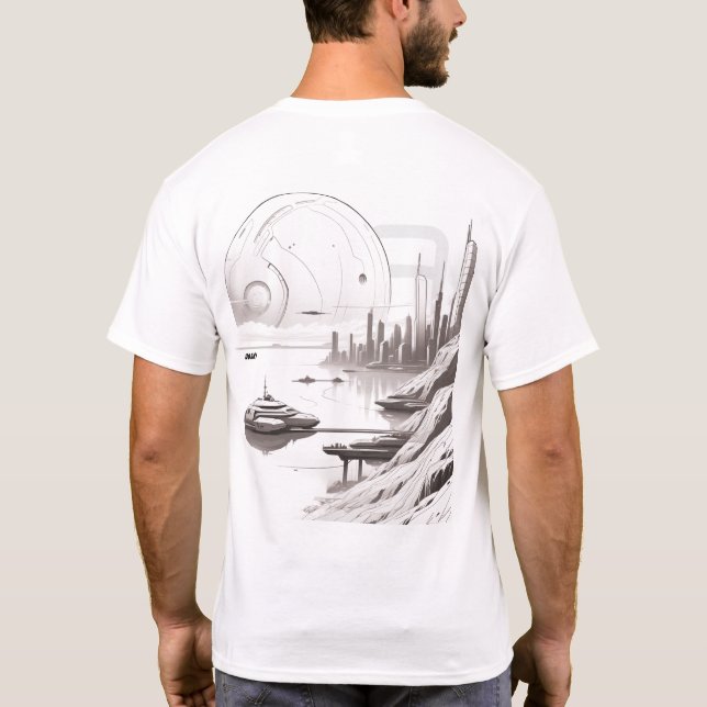 Camiseta T-shirt Sci-Fi que atravessa o Universo 03 B (Verso)