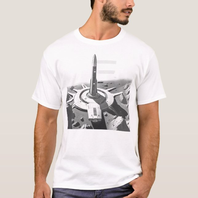 Camiseta T-shirt Sci-Fi que atravessa o Universo 03 E (Frente)