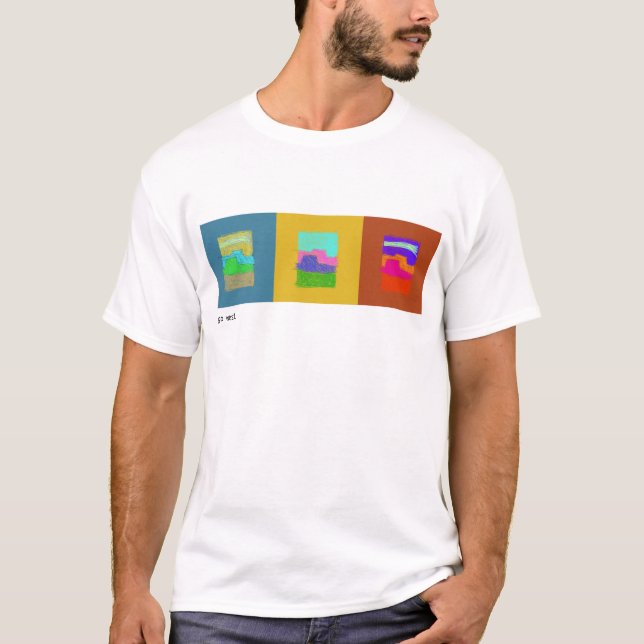 Camiseta T-shirt Scratchy do Triptych dos montículos (Frente)