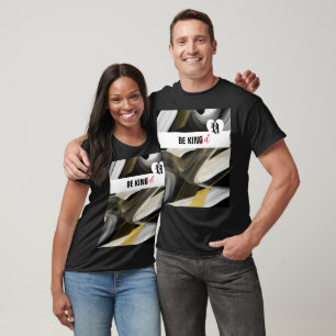 Camiseta T-Shirt Seja gentil Trend AbstractArt Black White 