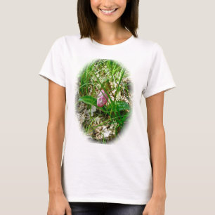 Camiseta T-shirt selvagem da orquídea da senhora deslizado