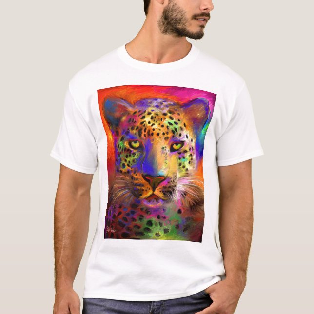 Camiseta t-shirt selvagem da pintura da imagem da vida do (Frente)