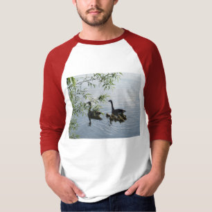 Camiseta T-shirt selvagem do Raglan dos homens dos gansos