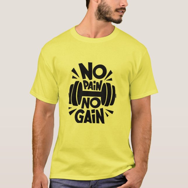 Camiseta T-Shirt Sem Dor Sem Ganho Para Aqueles Que Embriag (Frente)
