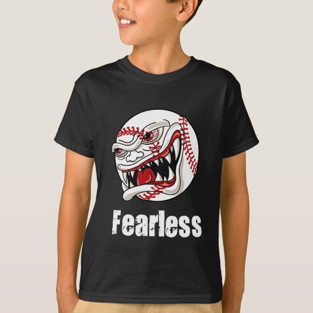 Camiseta T-shirt sem medo do basebol (Frente)