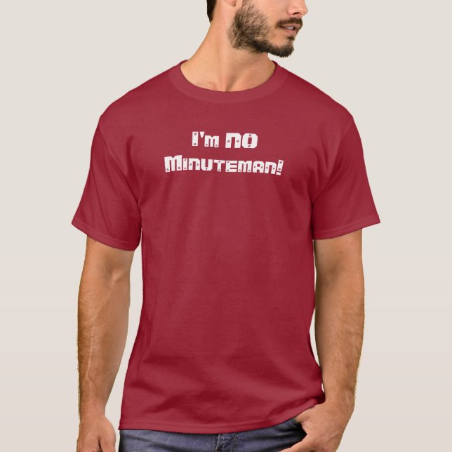 Camiseta T-shirt sem Minuteman para caras (Frente)