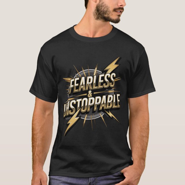 Camiseta T-Shirt sem rosto e sem rolhas - Negrito e poderos (Frente)