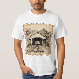Camiseta t-shirt Sepia Covered Bridge