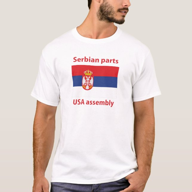 Camiseta T-shirt sérvio das peças (Frente)