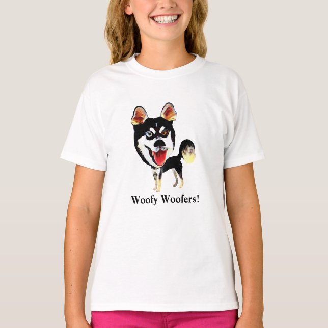 Camiseta T-Shirt Siberian Husky Girls (Frente)
