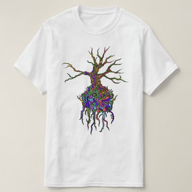 Camiseta T-shirt simples da árvore (Frente do Design)