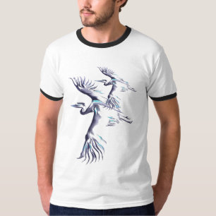 Camiseta T-shirt simples da garça-real 2