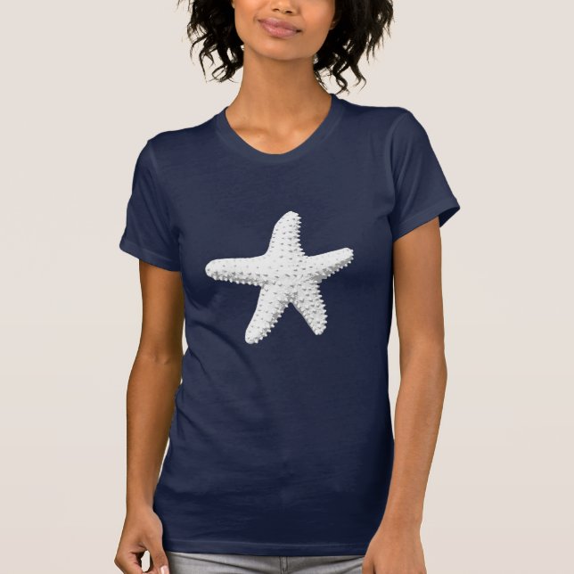 Camiseta T-shirt simples da obscuridade da estrela do mar (Frente)