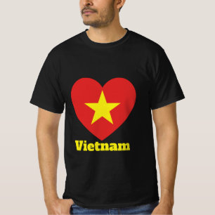 Camiseta T-Shirt Sinalizador de Coração do Vietname