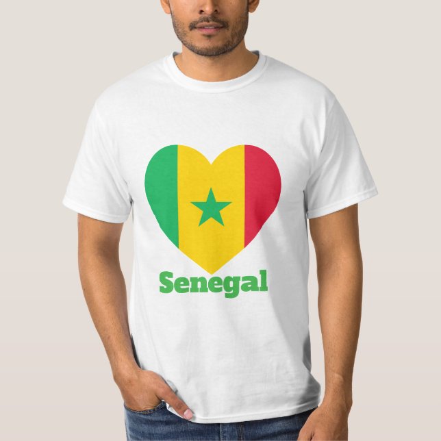 Camiseta T-Shirt Sinalizador de Coração Senegal (Frente)