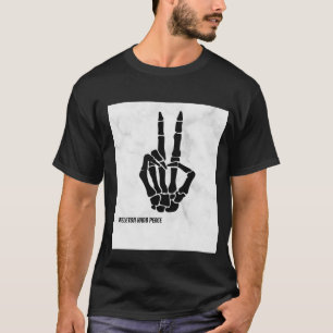 CAMISETA T-SHIRT SKELETON PEACE