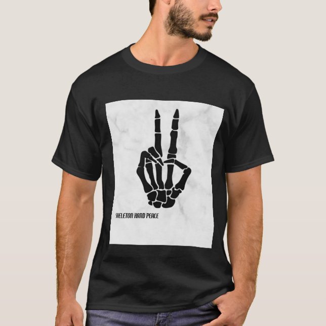 CAMISETA T-SHIRT SKELETON PEACE (Frente)