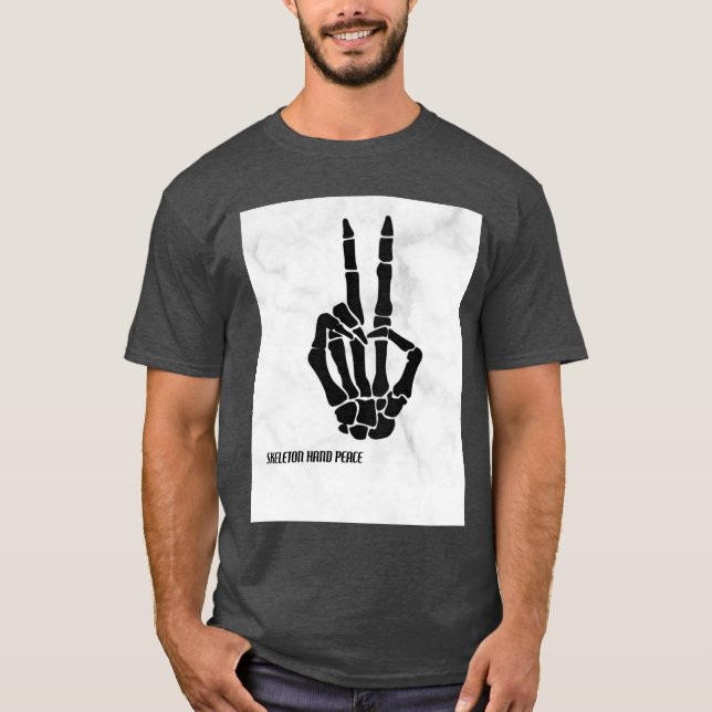CAMISETA T-SHIRT SKELETON PEACE (Frente)