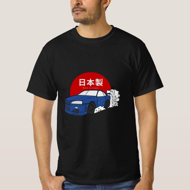 Camiseta t-shirt Skyline R34 GTR (Frente)