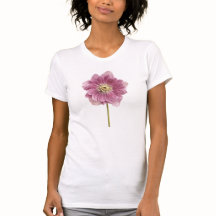 T-Shirt Sleeve Curta de Jersey, de Alta Flor Roxo