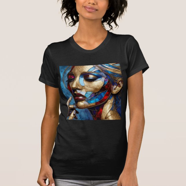 Camiseta T-shirt Slim Ajustado Com Expressão De Arte -42 (Frente)