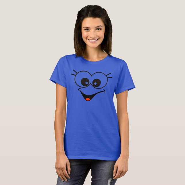 Camiseta T-Shirt Smiley face engraçado (Frente Completa)