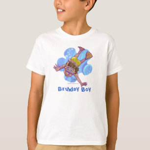 Camiseta T-shirt Snorkeling da luz do menino do aniversári