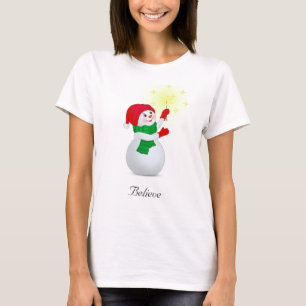 Camiseta T-Shirt Snowman de Natal