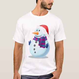 Camiseta T-Shirt Snowman de Natal