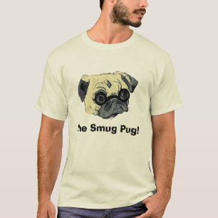 Camiseta T-shirt soberbo engraçado do cão do Pug