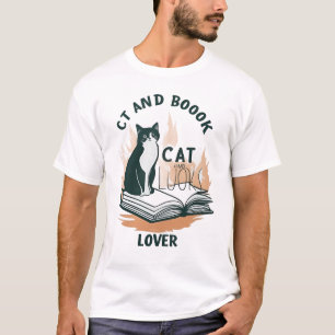 Camiseta T-Shirt Sobre Gato e Livro