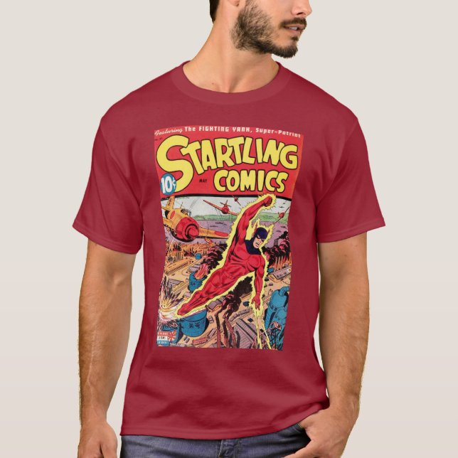 Camiseta T-shirt sobressaltado da história em quadrinhos (Frente)