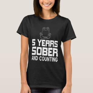 Camiseta T-Shirt Sobriety De 5 Anos De Sober E Contagem