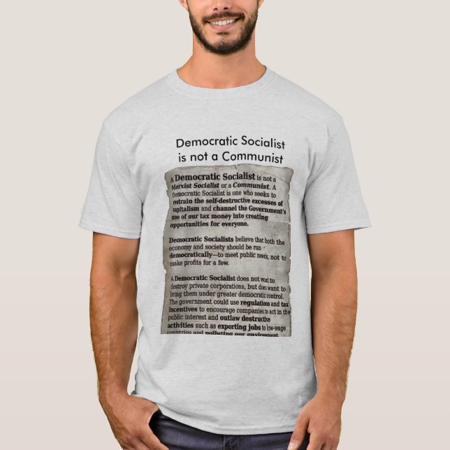 Camiseta T-shirt socialista Democrática da educação do (Frente)