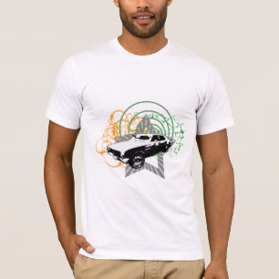 Camiseta T-shirt sónico do design do carro do Grunge