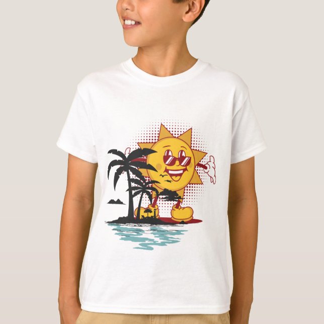 Camiseta T-Shirt sorrindo Sol de Verão (Frente)