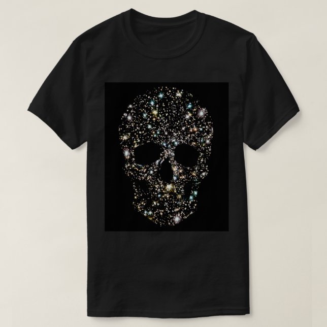CAMISETA T-SHIRT SPARKLING DO CRÂNIO DAS ESTRELAS (Frente do Design)