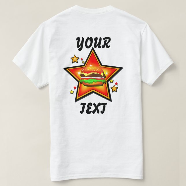 Camiseta T-shirt Star Burger (Verso do Design)
