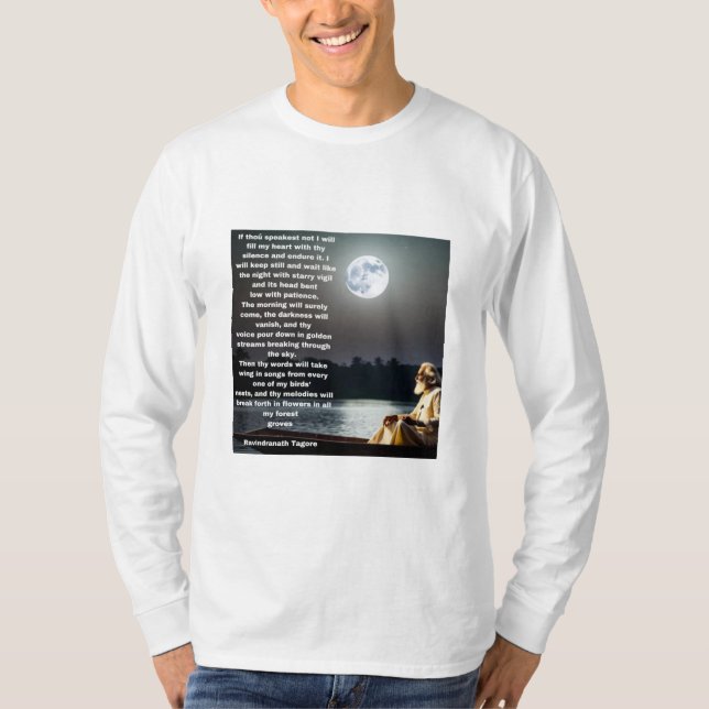 Camiseta T-Shirt Steps Silencioso com Poema de Rabindranath (Frente)
