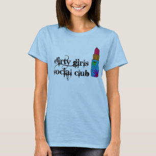Camiseta T-shirt sujo do clube social das meninas