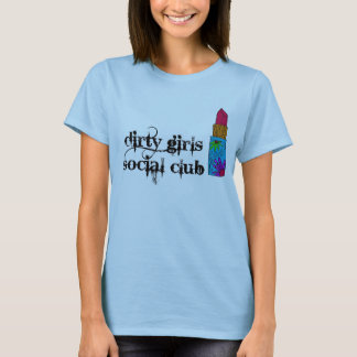 Camiseta T-shirt sujo do clube social das meninas