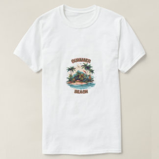 Camiseta T-Shirt Summer Beach Tropical Island Design